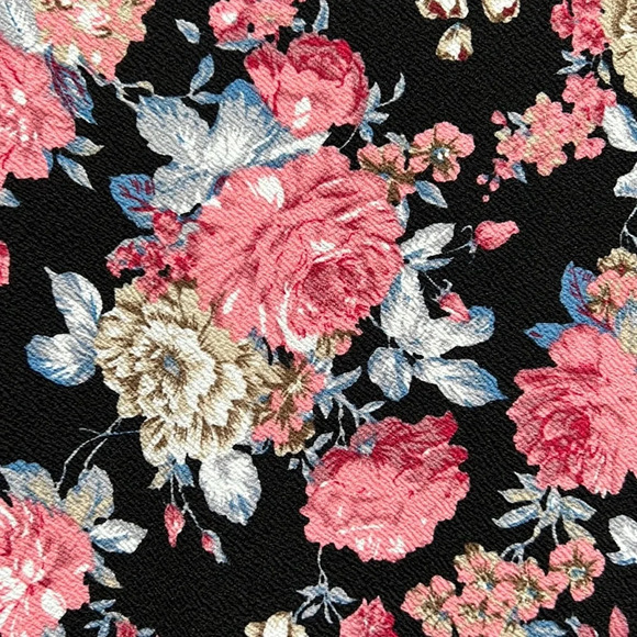 Boho Girlz Black with Floral Lightweight Jacket black - size 14 - Picture 5 of 5